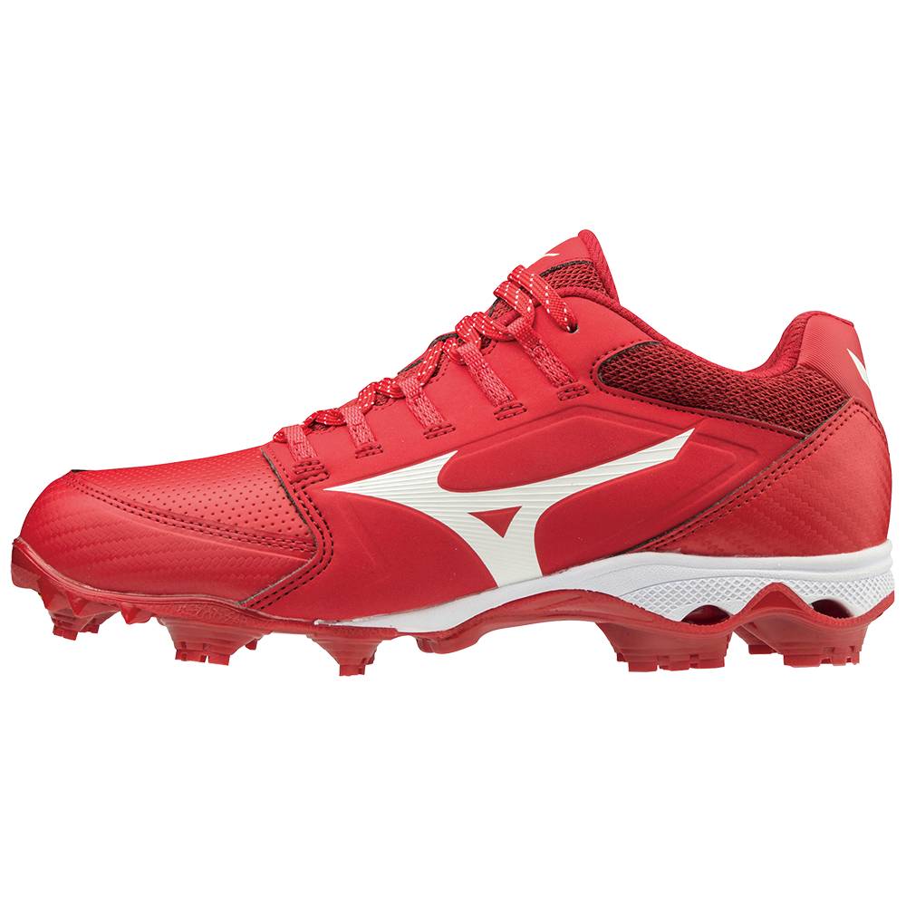 Mizuno Women's 9-Spike Advanced Finch Elite 4 TPU Molded Softball Cleats Red/White (320590-HXU)